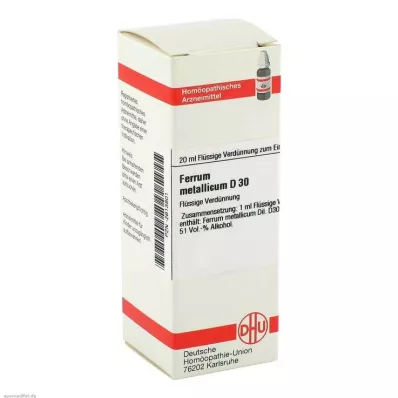 FERRUM METALLICUM D 30 Dilution, 20 ml
