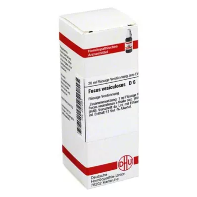 FUCUS VESICULOSUS D 6 Dilution, 20 ml FUCUS VESICULOSUS D 6 Dilution, 20 ml