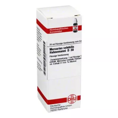MERCURIUS SOLUBILIS Hahnemanni D 30 Dilution, 20 ml MERCURIUS SOLUBILIS Hahnemanni D 30 Dilution, 20 ml