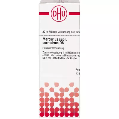 MERCURIUS SUBLIMATUS corrosivus D 8 Dilution, 20 ml