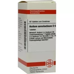 ACIDUM SARCOLACTICUM D 6 comprimés, 80 pc