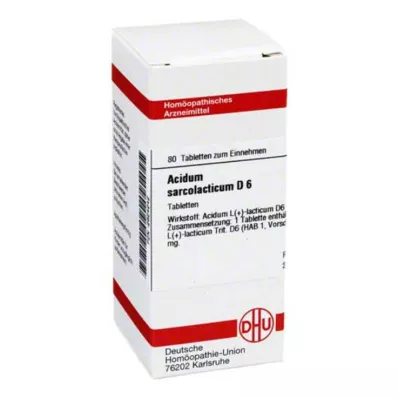 ACIDUM SARCOLACTICUM D 6 comprimés, 80 pc