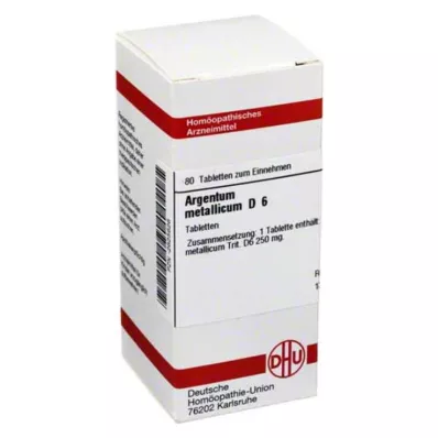 ARGENTUM METALLICUM D 6 comprimés, 80 pc