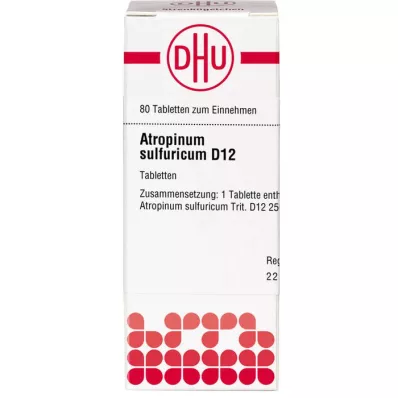 ATROPINUM SULFURICUM D 12 comprimés, 80 pc