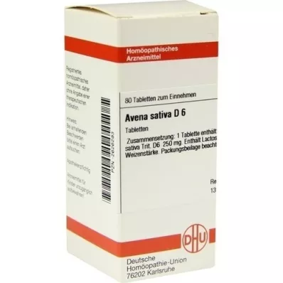 AVENA SATIVA D 6 comprimés, 80 pc