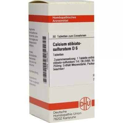 CALCIUM STIBIATO sulfuratum D 6 comprimés, 80 pc