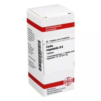 CARBO VEGETABILIS D 8 comprimés, 80 pc