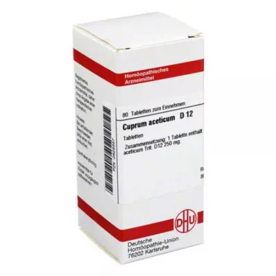 DHU Cuprum aceticum D 12 comprimés, 80 pc