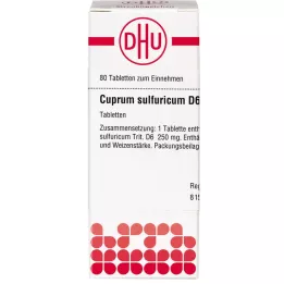 CUPRUM SULFURICUM D 6 comprimés, 80 pc