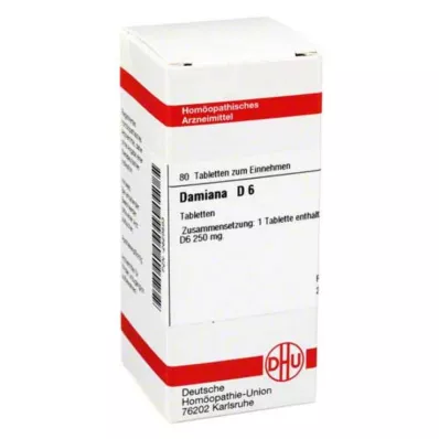 DHU Damiana D 6 comprimés, 80 pc