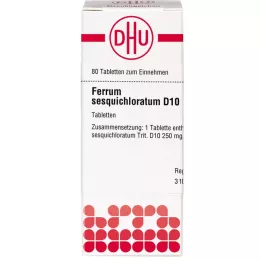 FERRUM SESQUICHLORATUM D 10 comprimés, 80 pc