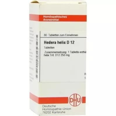 HEDERA HELIX D 12 comprimés, 80 pc