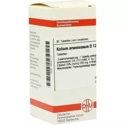 KALIUM ARSENICOSUM D 12 comprimés, 80 pc