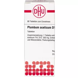 PLUMBUM ACETICUM D 12 comprimés, 80 pc