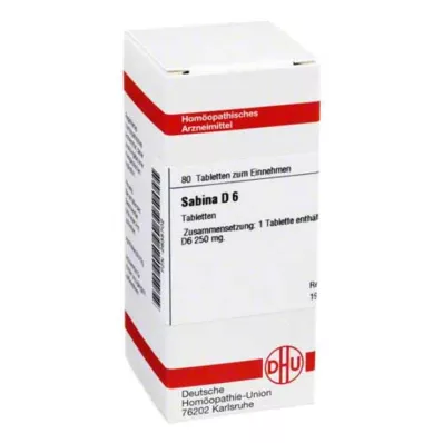 SABINA D 6 comprimés, 80 pc