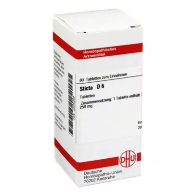 STICTA D 6 comprimés, 80 pc