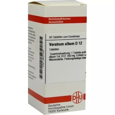 VERATRUM ALBUM D 12 comprimés, 80 pc