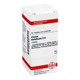 ZINCUM METALLICUM D 8 comprimés, 80 pc