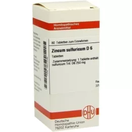 ZINCUM SULFURICUM D 6 comprimés, 80 pc