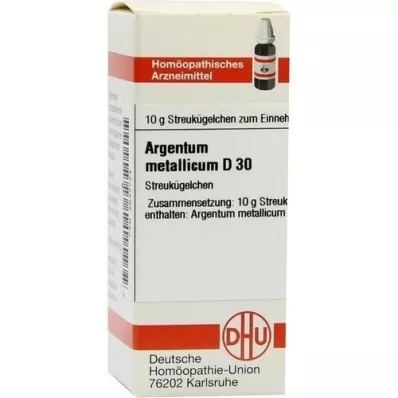 ARGENTUM METALLICUM D 30 globules, 10 g