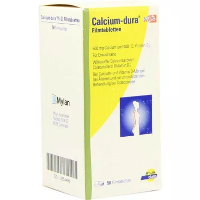 CALCIUM DURA Vit D3 comprimés pelliculés, 50 pc
