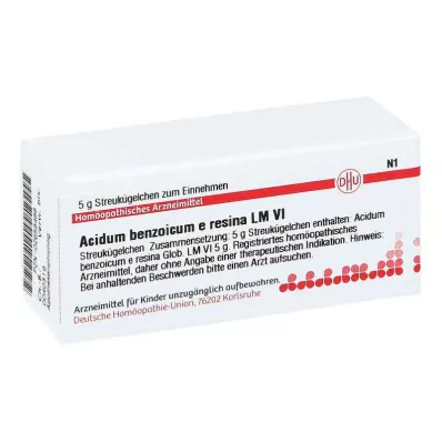 ACIDUM BENZOICUM e resina LM VI Globules, 5 g