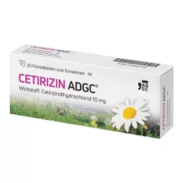 CETIRIZIN ADGC Comprimés pelliculés, 20 pc