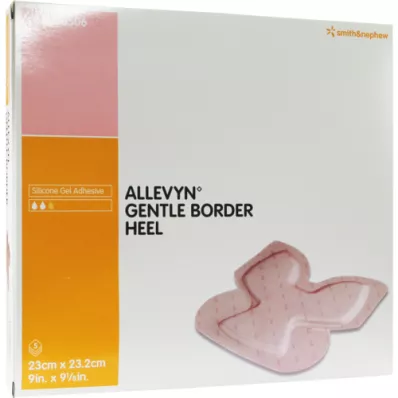 ALLEVYN Gentle Border Heel pansement mousse, 5 pces