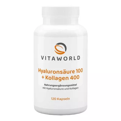 HYALURONSÄURE 100+Collagène 400 gélules, 120 gélules