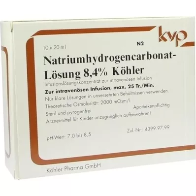 NATRIUMHYDROGENCARBONAT-Solution 8,4% Köhler, 10X20 ml