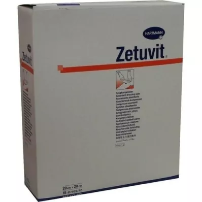 ZETUVIT Compresses absorbantes stériles 20x20 cm, 15 pces