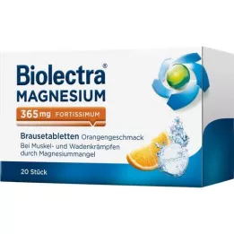 BIOLECTRA Magnésium 365 mg fortissimum orange, 20 comprimés