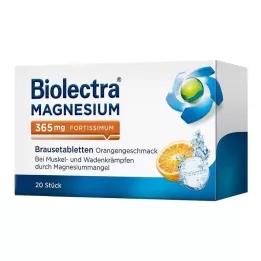 BIOLECTRA Magnésium 365 mg fortissimum orange, 20 comprimés