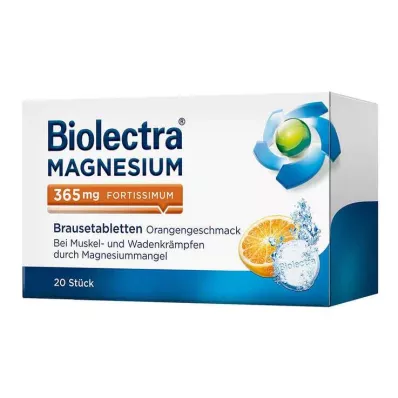 BIOLECTRA Magnésium 365 mg fortissimum orange, 20 comprimés
