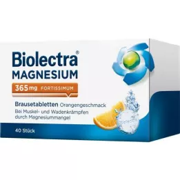 BIOLECTRA Magnésium 365 mg fortissimum orange, 40 comprimés