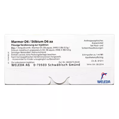 Ampoules Marbre D 6 / Stibium D 6 aa, 50X10 ml Ampoules Marbre D 6 / Stibium D 6 aa, 50X10 ml