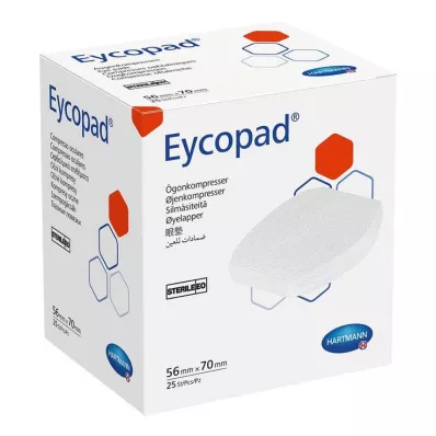 Compresses oculaires Eycopad 56x70 mm stériles, 25 pc