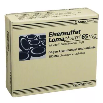 EISENSULFAT Lomapharm 65 mg enrobés, 100 comprimés