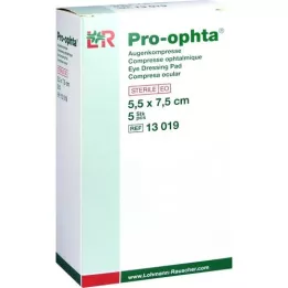 PRO-OPHTA Compresses 5,5x7,5 cm stériles, 5 pces