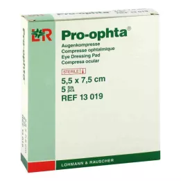 PRO-OPHTA Compresses 5,5x7,5 cm stériles, 5 pces