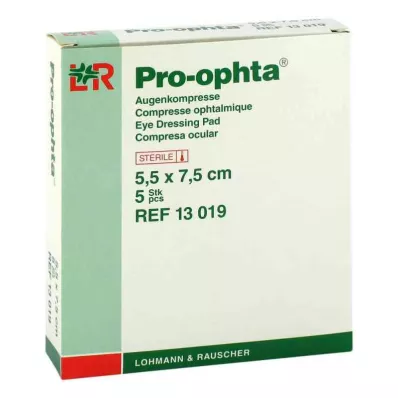 PRO-OPHTA Compresses 5,5x7,5 cm stériles, 5 pces
