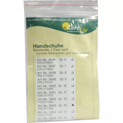 HANDSCHUHE Coton taille 13, 2 pces