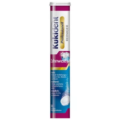 KUKIDENT Tablettes de nettoyage pour blanchir les dents, 30 pièces