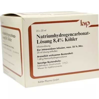 NATRIUMHYDROGENCARBONAT-Solution 8,4% Köhler, 25X20 ml