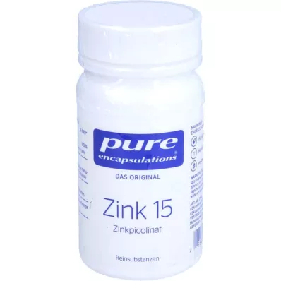 PURE ENCAPSULATIONS Gélules de picolinate de zinc 15, 60 gélules