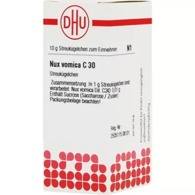 NUX VOMICA C 30 globules, 10 g