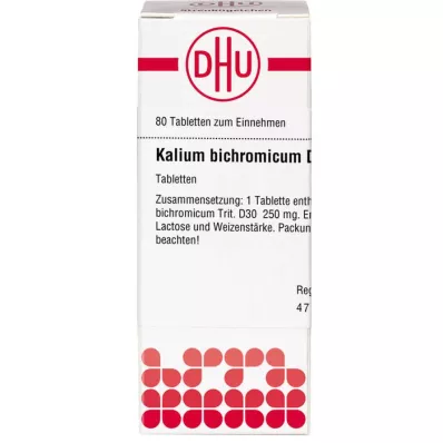 KALIUM BICHROMICUM D 30 comprimés, 80 pc
