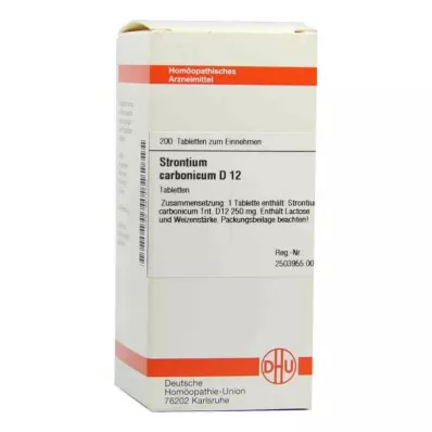 Comprimés de Strontium Carbonicum D12 (200 pièces)