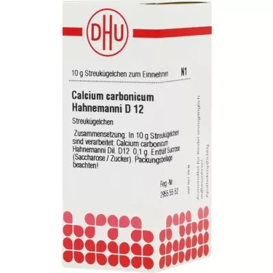 CALCIUM CARBONICUM Globules Hahnemanni D 12, 10 g