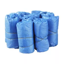 ÜBERSCHUHE Jetable en plastique bleu, 100 pièces
